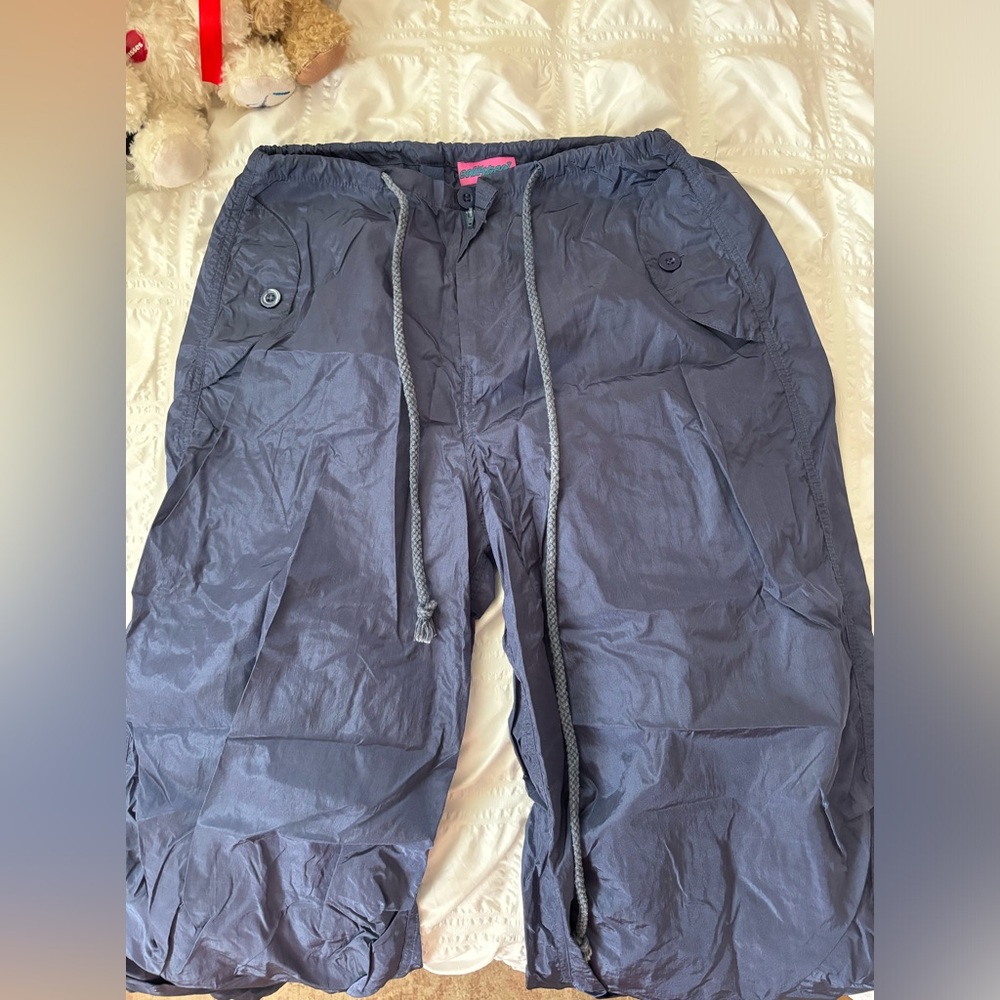 Dark Blue Edikted Parachute Pants